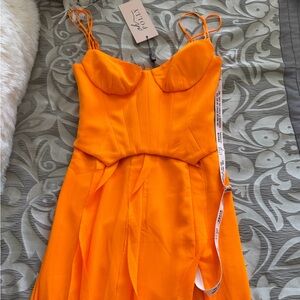 Oh Polly BRAND NEW Corset Frill Skirt Maxi Dress - Formal